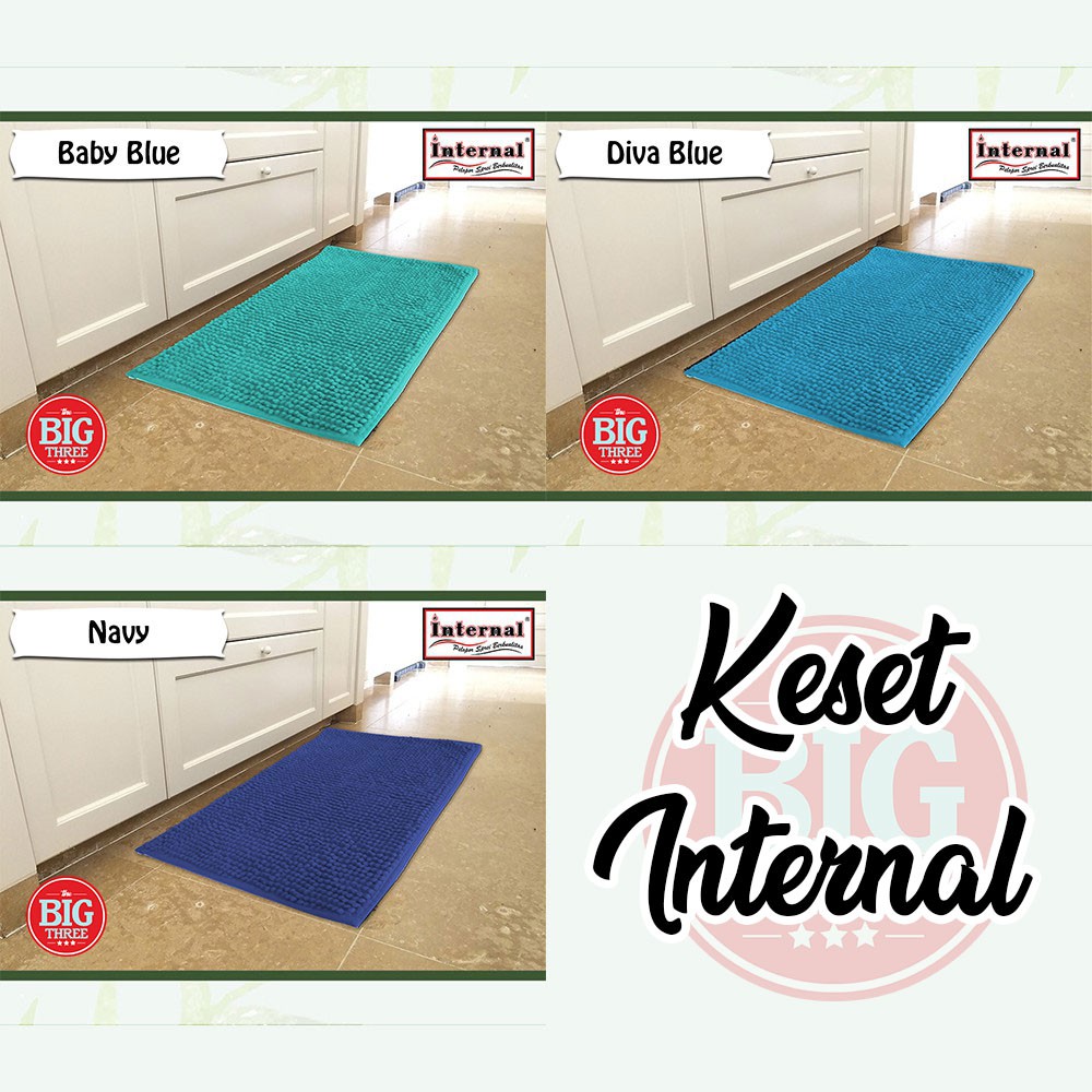 Keset Cendol Doff Microfiber Merk Internal Warna Merah Biru Ungu Coklat Tebal Murah 40x60 Dove Shopee Indonesia