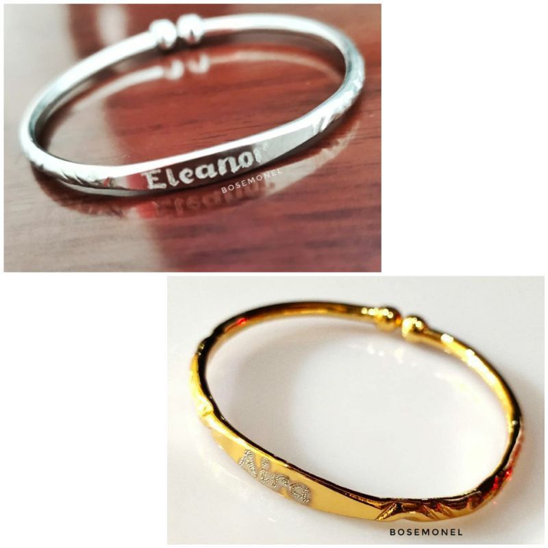 Gelang Monel / Gelang Lapis Emas / Gelang Nama Bayi