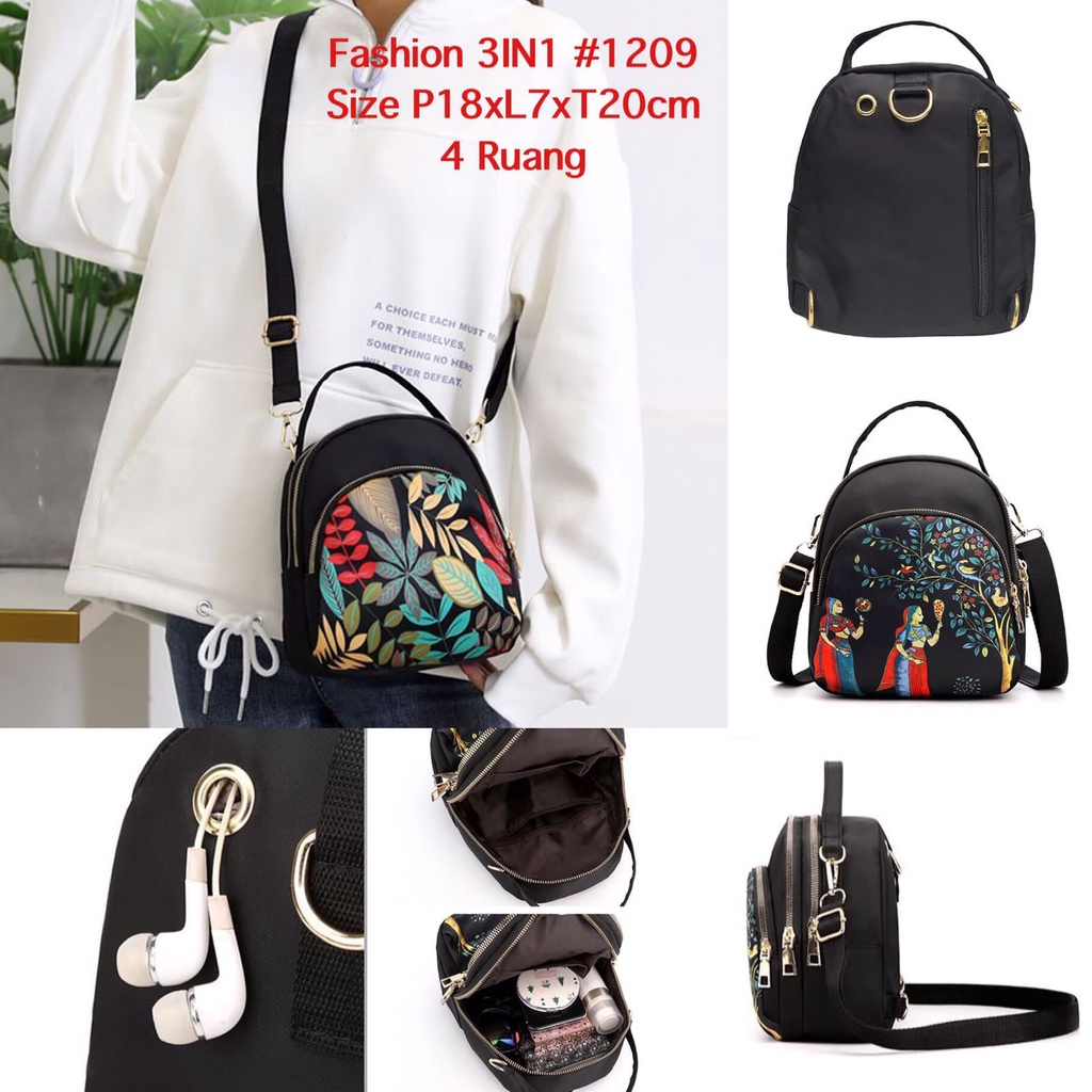 Tas selempang nylon 3in1 #1209