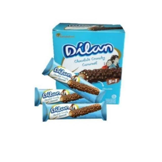 

Dilan Wafer Chocolate Crunchy Caramel 1 Box isi 12 pcs