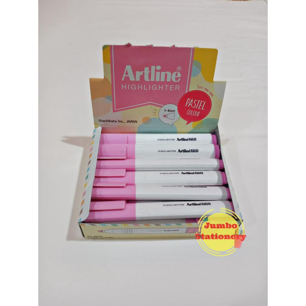 Textliner Highlighter ARTLINE 660 Highliter EK-660 Pastel Pink