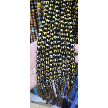 Bahan Gelang emas Hongkong Batu Alam Tibet mantra bulat