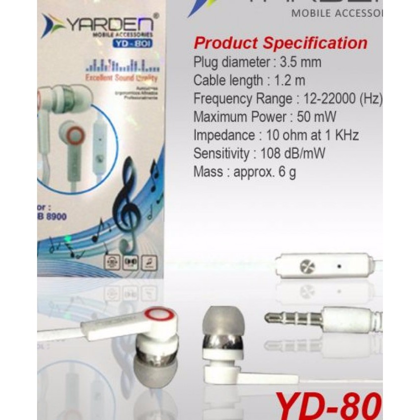 HANDSFREE MEGA BASS YARDEN YD801