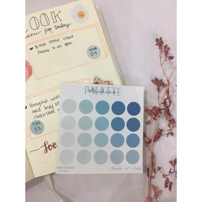 

[minni.id] palette stickies sticker sheet (kiss cut tinggal tempel) by minni art studio