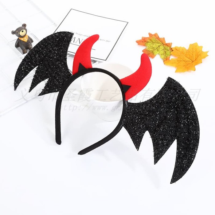 HBDW bando devil iblis wings sayap headband halloween cosplay