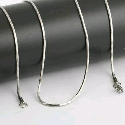 TERBARU kalung pria keren anti karat kalung silver wanita dan pria kalung titanium tidak gatal Luntur Import / kalung Belut Gepeng Titanium / kalung Pria Terbaru / kalung Korea Wanita