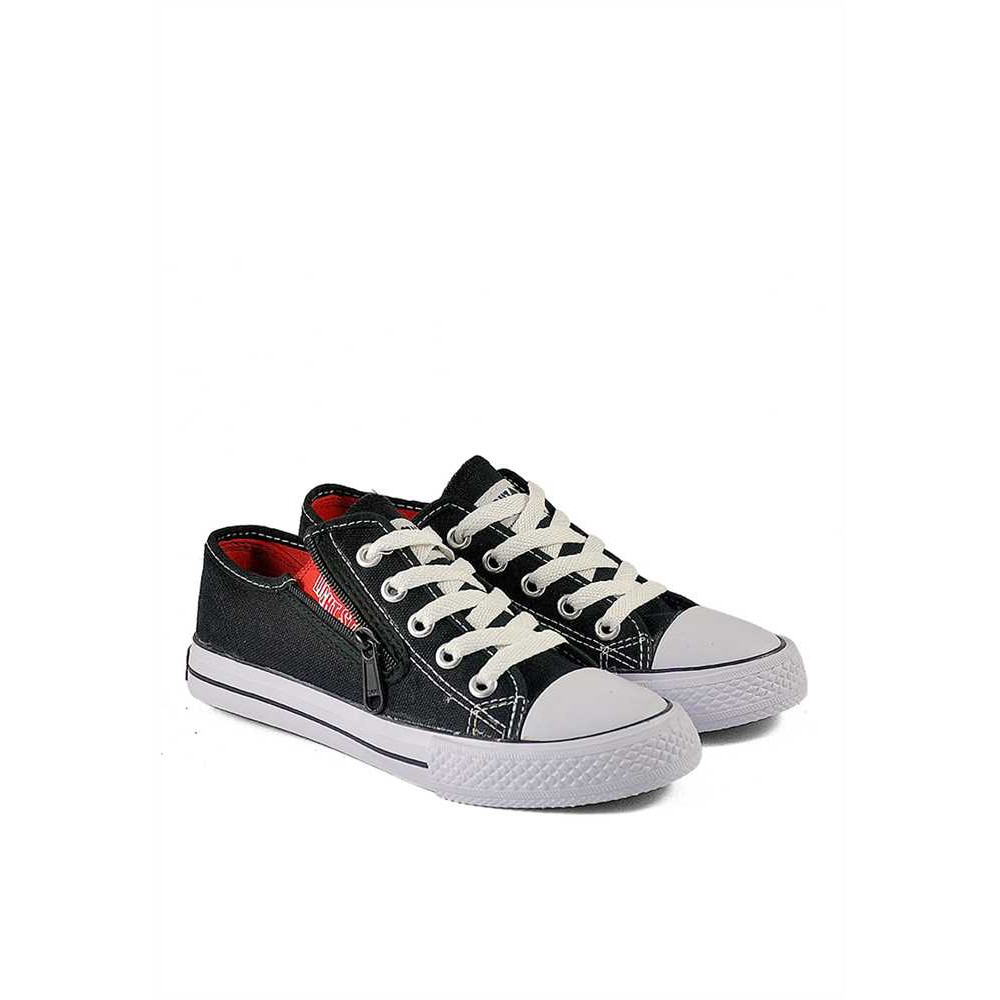SEPATU ANAK SEKOLAH LAKI LAKI COWOK SD SMP HITAM CANVAS RESLETING SIZE UKURAN 33 34 35 36 ORIGINAL