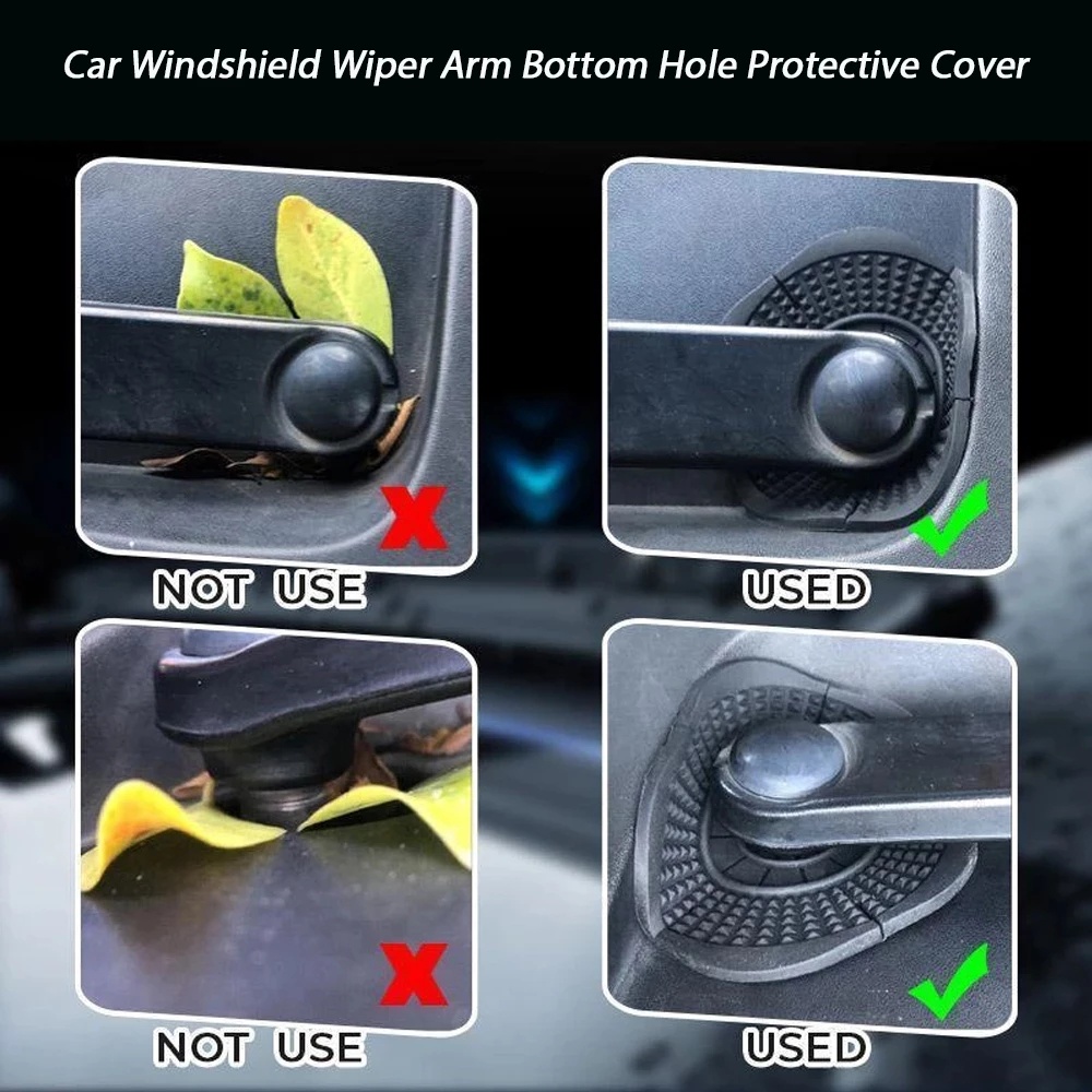 1/2pcs Cover Pelindung Wiper Kaca Depan Mobil Bahan Silikon
