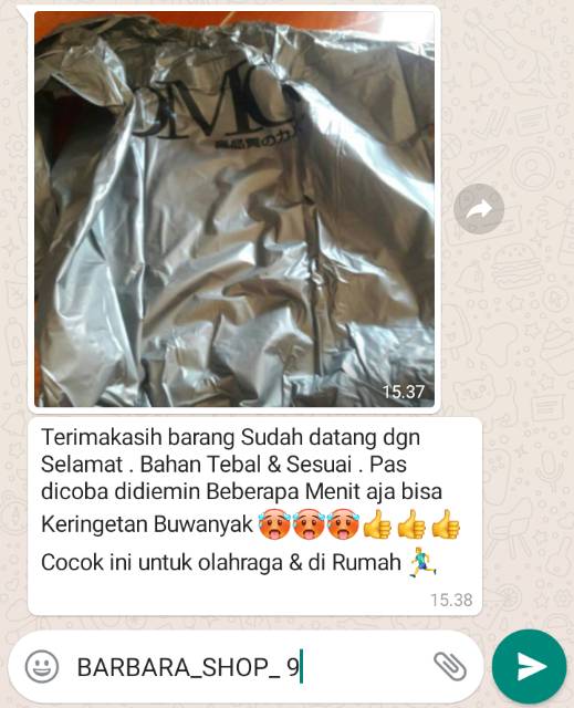 Baju Sauna Pembakar Lemak JUMBO Suit Jaket Olahraga Jogging Joging Pakaian Baju Olahraga Pria Wanita