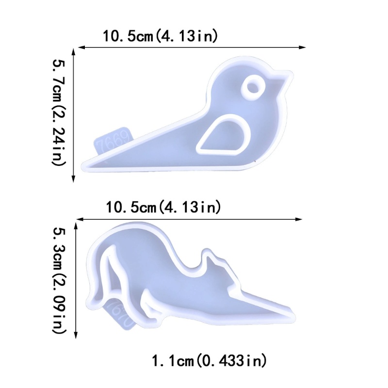 Zzz Cetakan Silikon Bentuk Kucing / Burung Untuk Dekorasi Pintu Diy