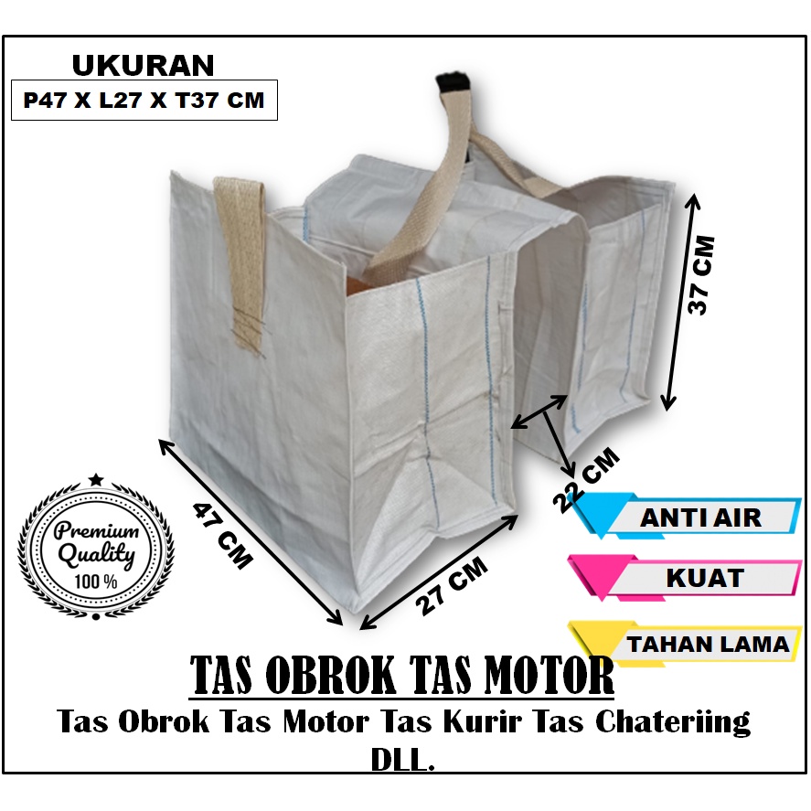 Tas Motor Obrok Tas Kurir Pos Sales Tas Ronjot Bronjong Tas Krombong Karung Kuat