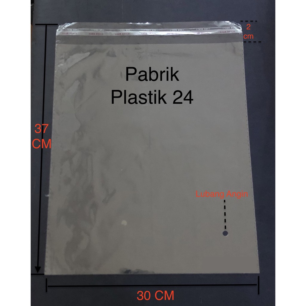 PLASTIK OPP SEAL LEM-PACKING BAJU - PER 100pcs-standard