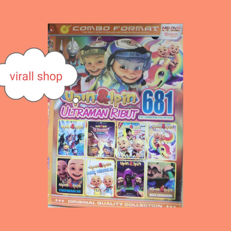 Kaset Koleksi Kartun Anak Upin Ipin  Ultraman Ribut 681