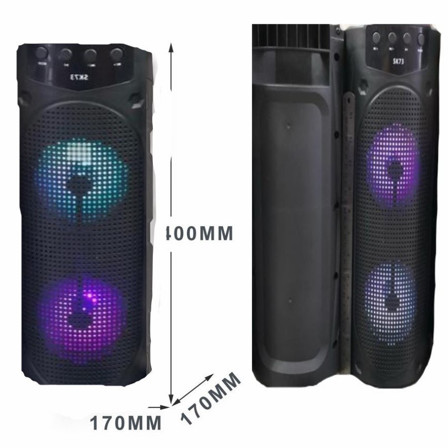 SPEAKER BLUETOOTH SK-72 SK-73 + MIC KARAOKE TWS LED 4 INCHI SK72 SK73 SPEAKER PORTABLE SPEAKER MUSIC BOX BLUETOOTH
