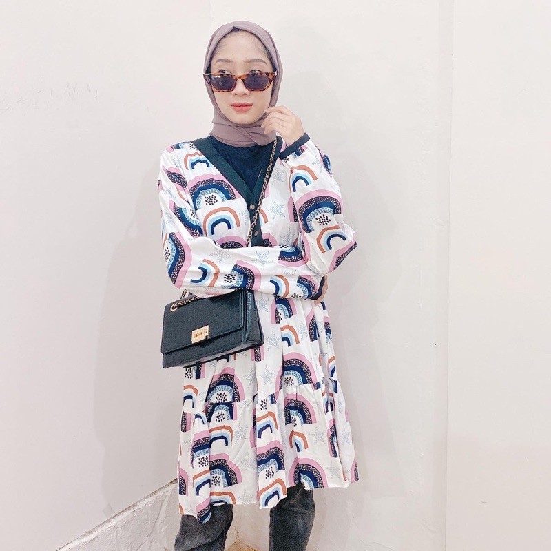 ZOYYA DRESS COUPLE busui baby mom ( rainbow &amp; babypink )