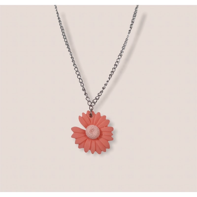 Flower Necklace Chain Kalung Rantai Liontin Bunga Matahari