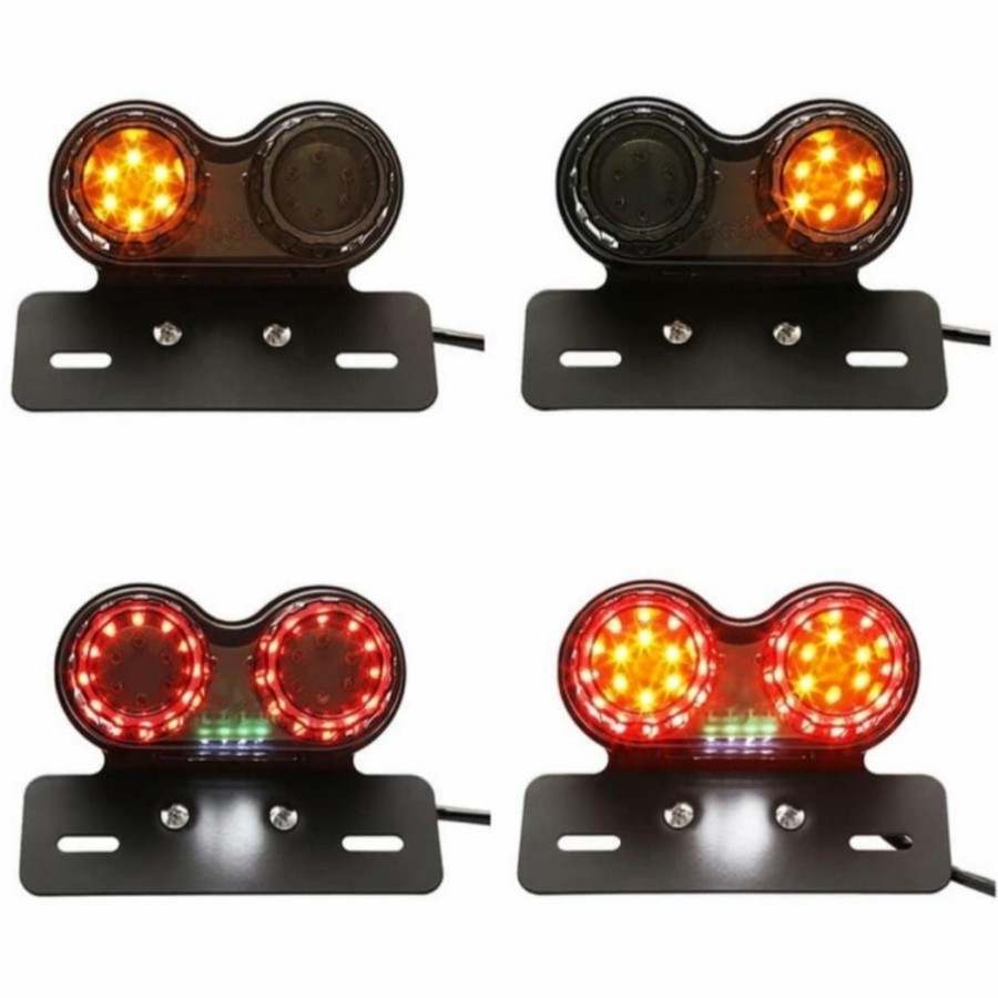 Lampu Stop Rem Belakang Sen Sein Breket Plat Nomor Motor Custom Retro Cafe Racer Sein Led Variasi