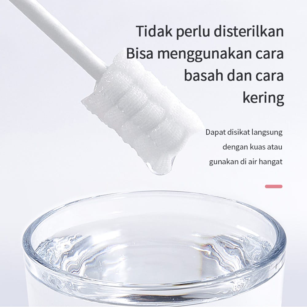 Baby Oral Cleaner Cutton Toothbrush Oral Care / Pembersih Lidah Bayi / Pembersih Mulut Bayi / Baby Mouth Cleaner / Kassa Stick Sikat Lidah Bayi