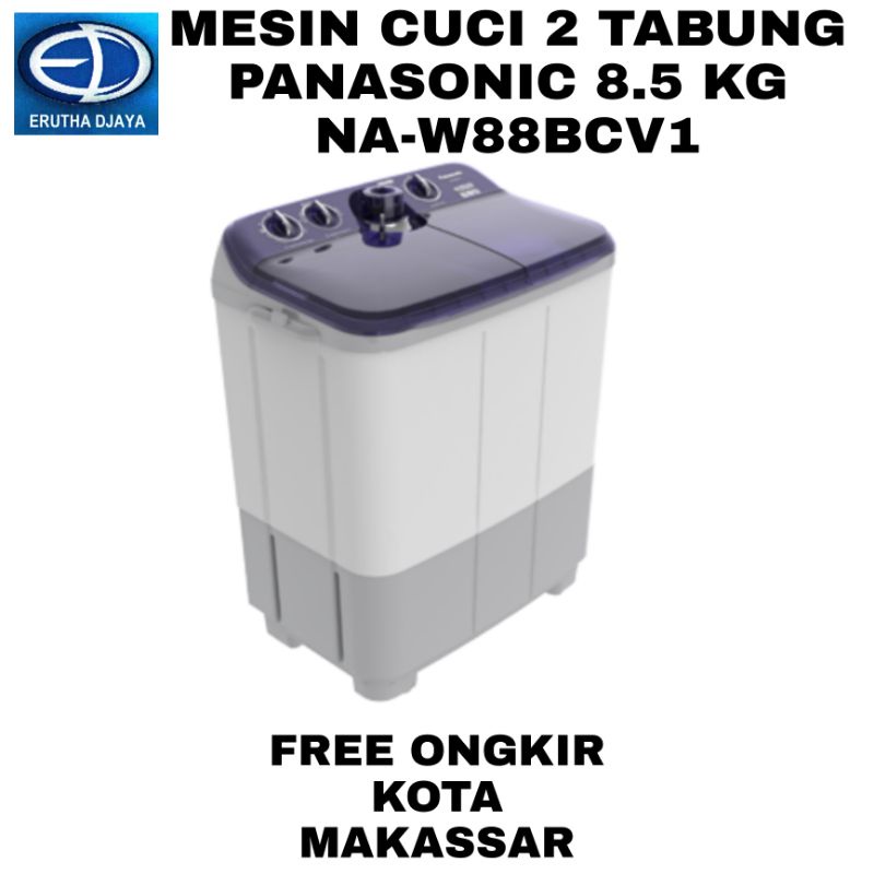 Mesin Cuci PANASONIC 2 Tabung 8.5 KG NAW88BCV1