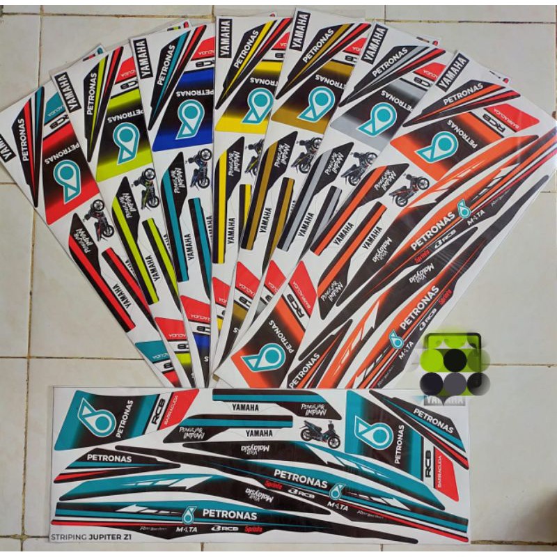 Striping Lis Sticker Motor Variasi Yamaha Jupiter Z1 Petronas