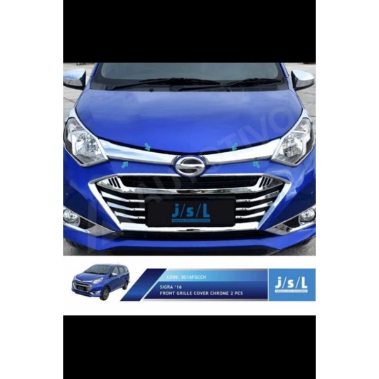 grill bumper depan sigra 2016-2018 chrome
