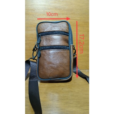 tas pinggang hp kulit asli