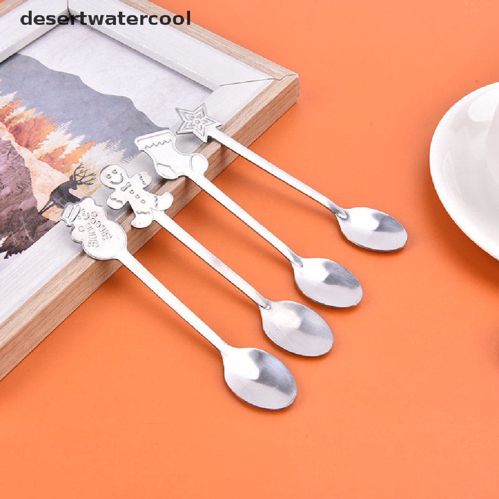 Deid Sendok Tehkopidessert Desain Gingerbread Man Untuk Dekorasi Natal