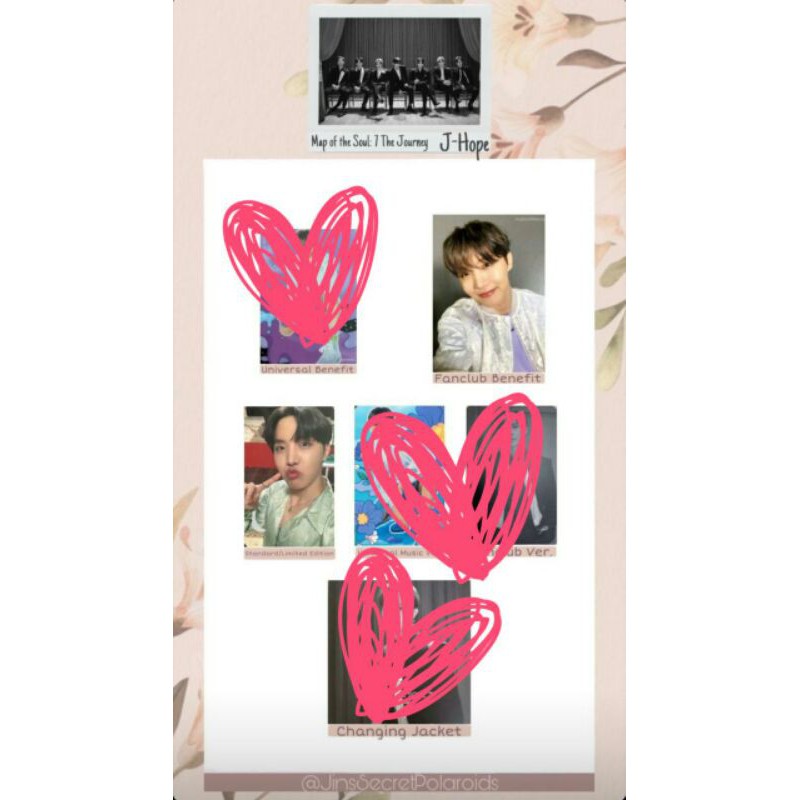 PC BTS jhope album japan limited & PC armybomb SE (official)