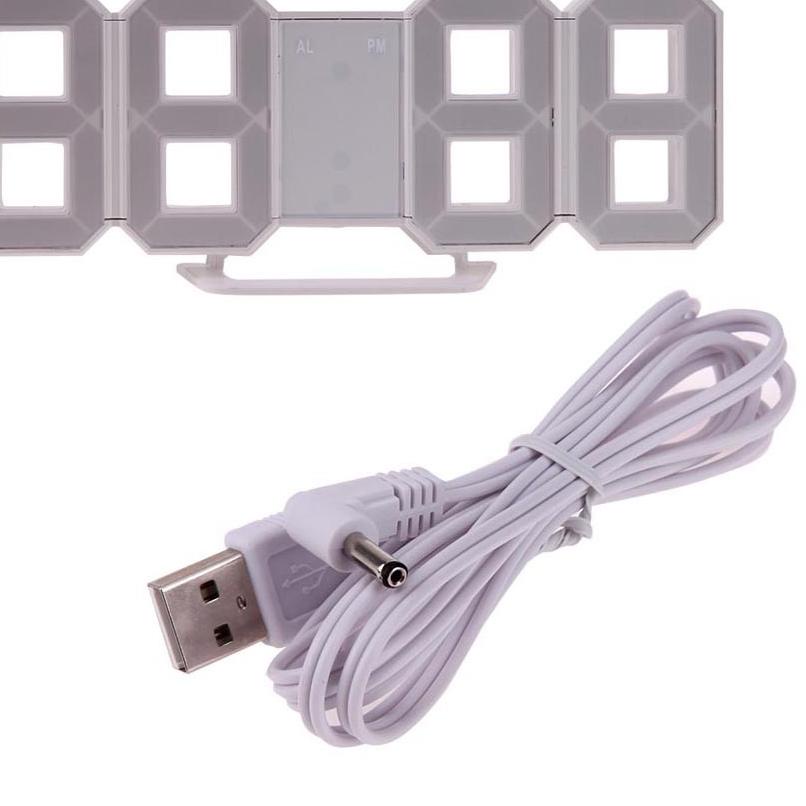 ✼ Jam 3D DIGITAL CLOCK LED / Jam Digital Dinding Dekorasi Rumah / Jam Tidur Malam - USB Powered ➧