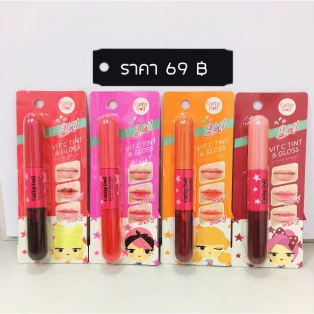 CATHY DOLL 2 IN 1 Vit C Tint &amp; Gloss Thailand / Lipstick / Lip / Pigmented