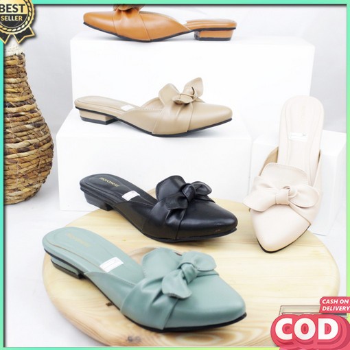 Bgw945 Sepatu Heels Pesta Brukat Wanita Model Permata Rantai Oriana 5Cm Hak Tahu Kaca By Purple Send