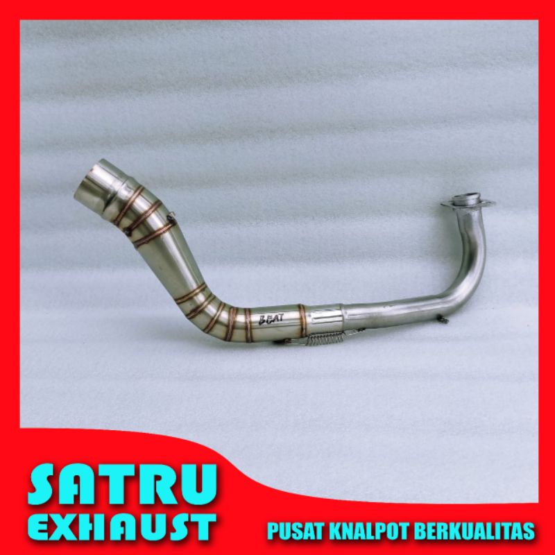 Leher pipa knalpot Beat - Scoopy kolong bawah full stainless Beat scoopy karbu lama fi