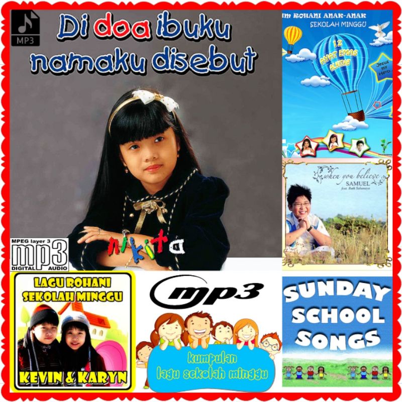KASET MP3 LAGU ROHANI ANAK ANAK-LAGU ROHANI SEKOLAH MINGGU-LAGU GEREJA ANAK ANAK