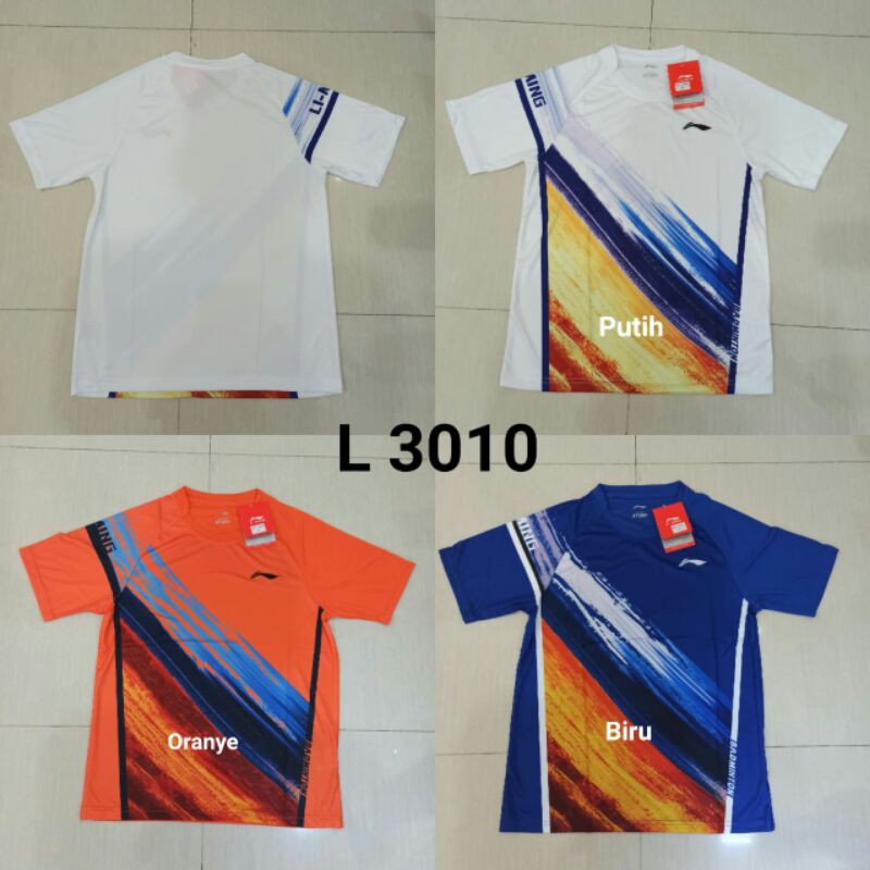 Baju Kaos Olahraga Badminton Lining Impor Kaos Badminton Bulutangkis Li-Ning L 3010