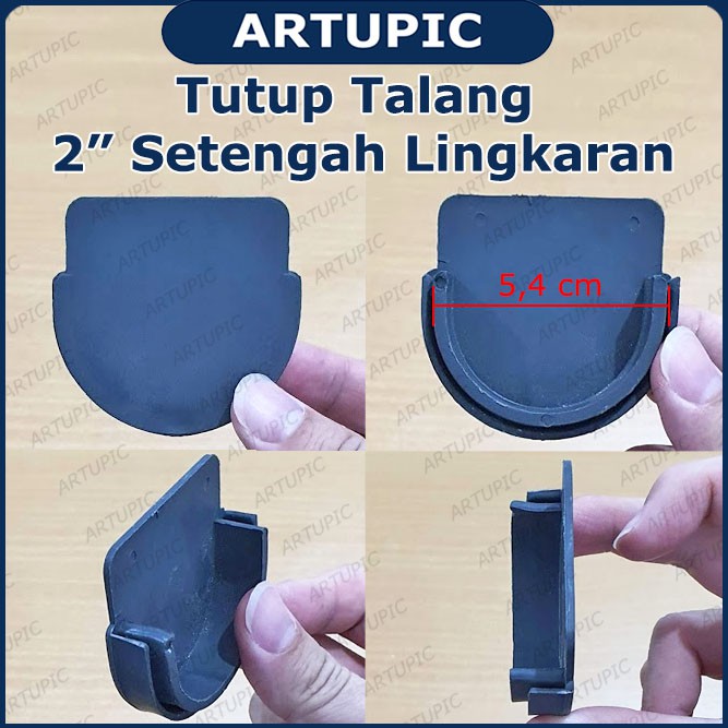 Tutup Talang 2 Inch SETENGAH LINGKARAN untuk talang minum ayam pipa pralon 2 inch