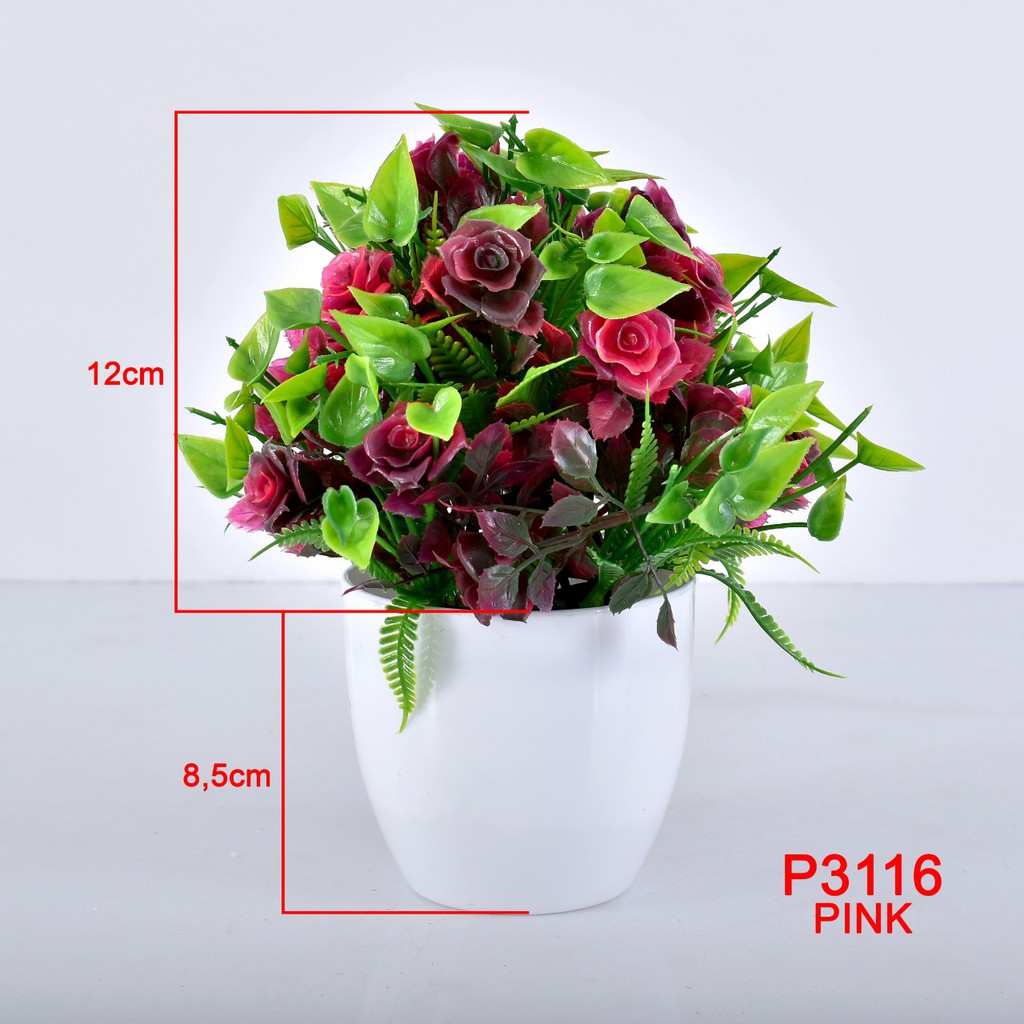 COD/ TL88 TANAMAN BUNGA HIAS POT TANAMAN HIAS DEKORASI RUMAH  DAN BUNGA PLASTIK  P3116-2