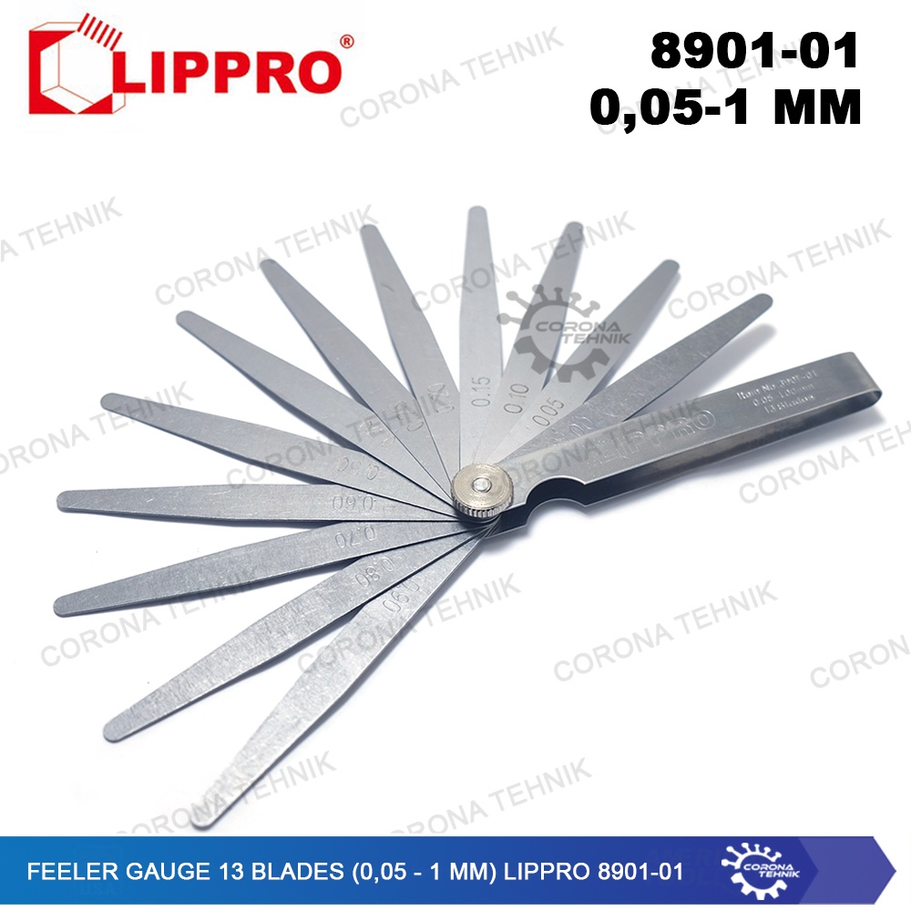 Lippro 8901-01 - Feeler Gauge 13 Blades