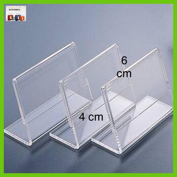 

DOCUMENTO- NAME/PRICE TAG/LABEL DISPLAY/STAND ACRYLIC/AKRILIK MODEL L. 4X6 CM -ASLIII.