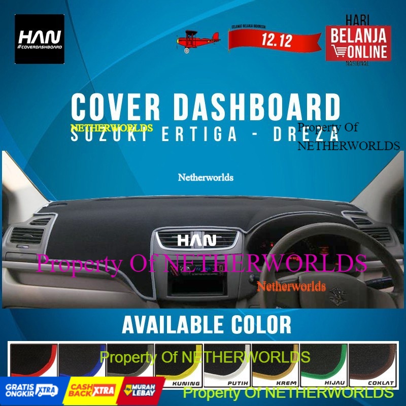 Dashboard Mobil Suzuki Ertiga 2012 - 2017 - Aksesoris Interior Alas Cover Penutup Karpet Dasboard
