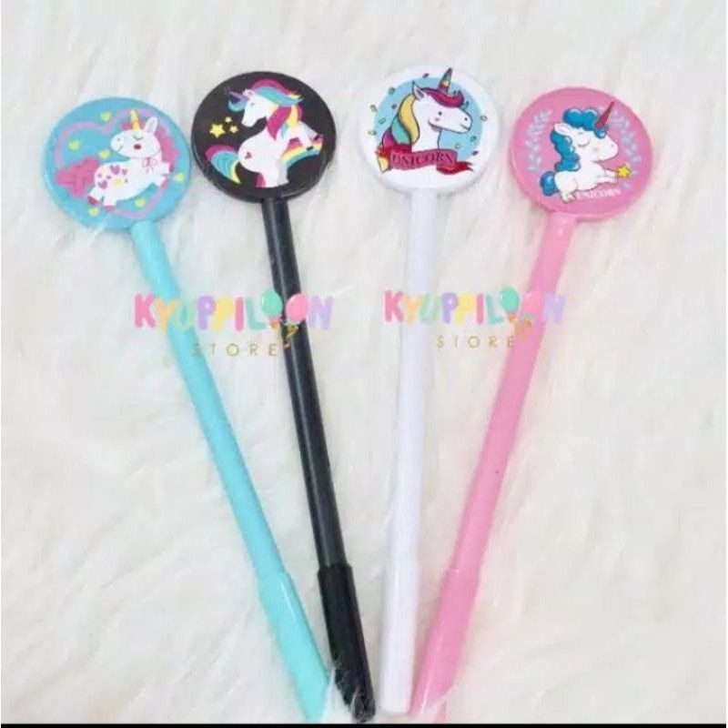 Gel Pen Unicorn Bulat / Pulpen gel / pulpen karakter / gelpen karakter