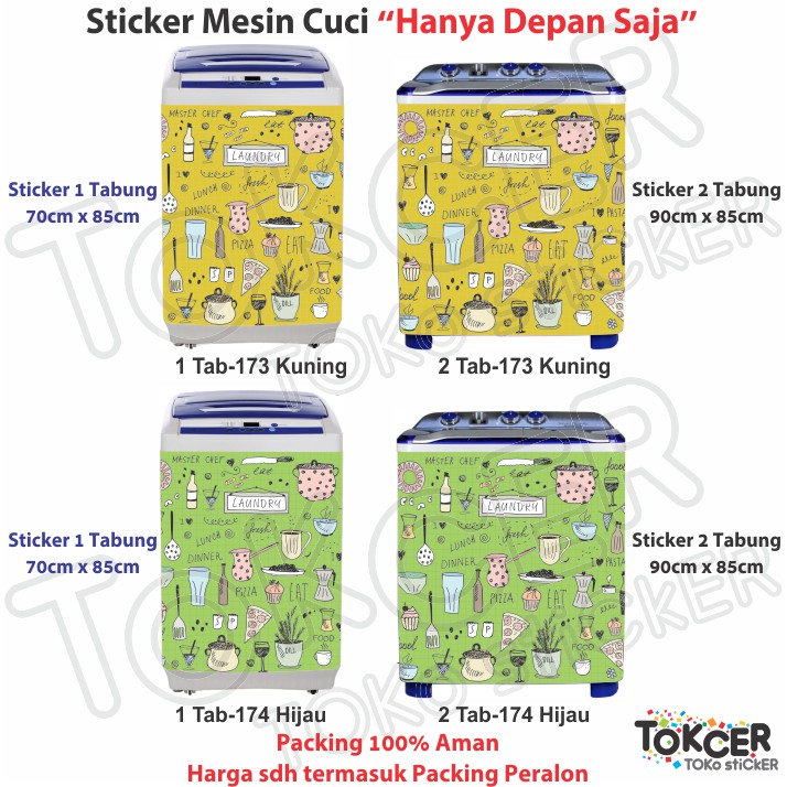 Stiker Mesin Cuci 1 dan 2 Tabung MASTERCHEF