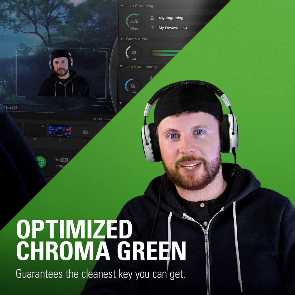 Elgato Green Screen MT - Mountable Chroma Key Panel for Background