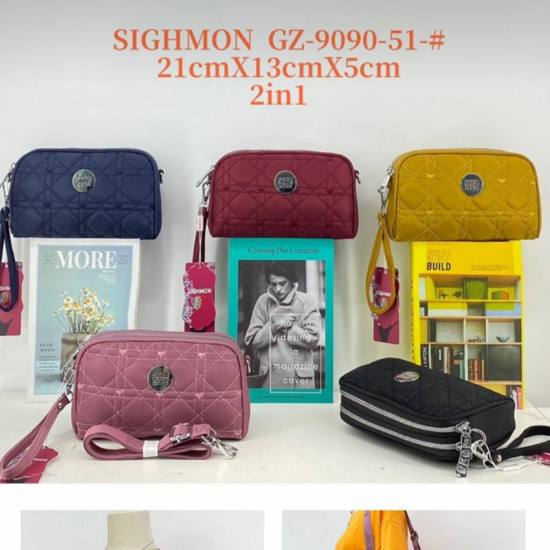 TAS WANITA SIGHMON IMPORT BISA SELEMPANG DAN TENTENG 9090-51