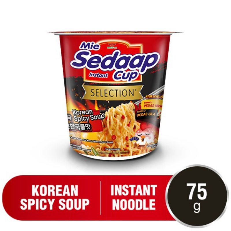 

Sedaap Mie Instan Cup Korean Spicy Soup 75 gram