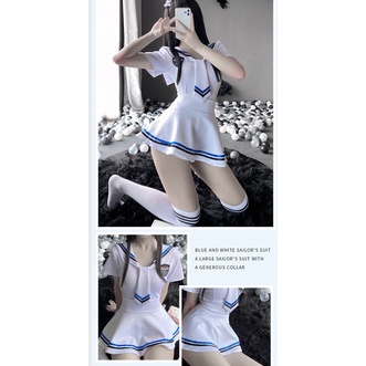 Sexy Lingerie Cosplay Ukuran Jumbo Siswa Cosplay Seragam Pelaut Set A516