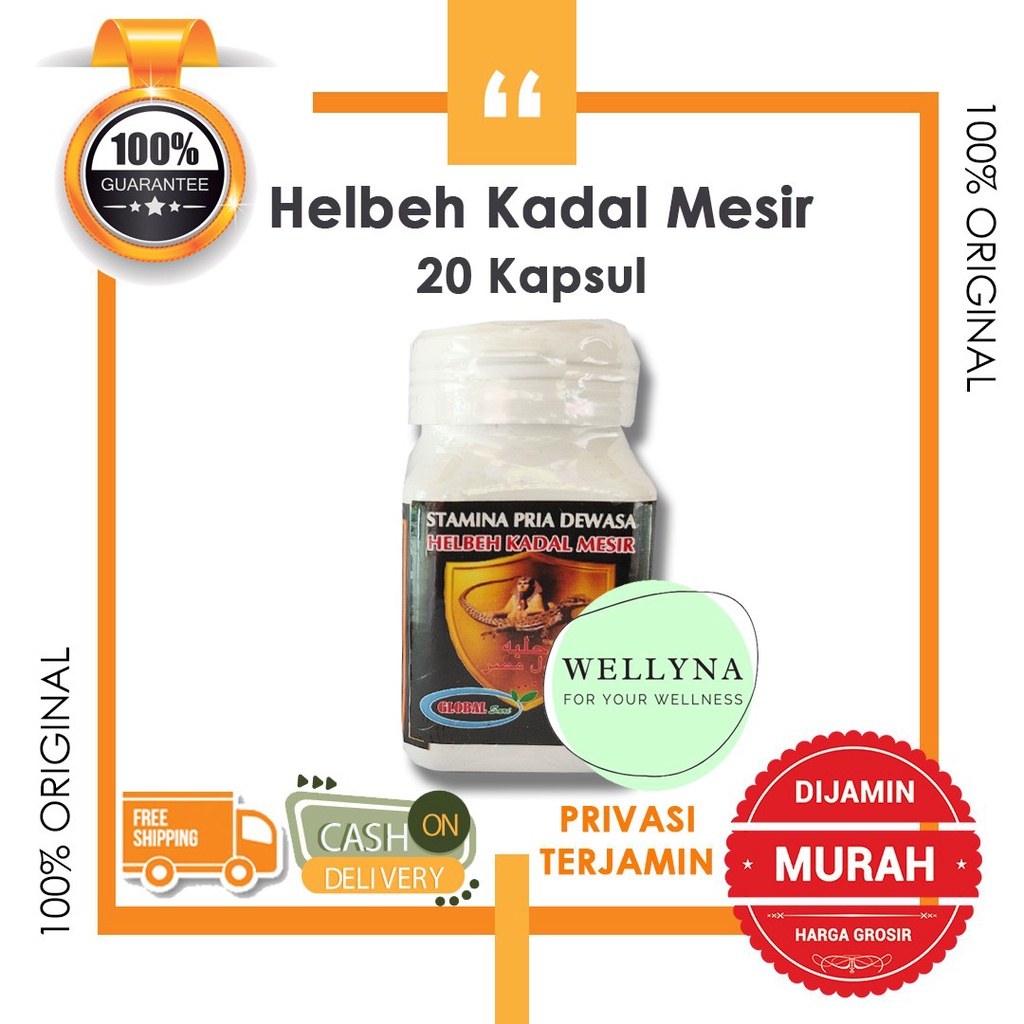 ☘️Wellyna☘️ Suplemen Pria Kapsul Helbeh Kadal Mesir- Menambah Stamina & Vitalitas Pria