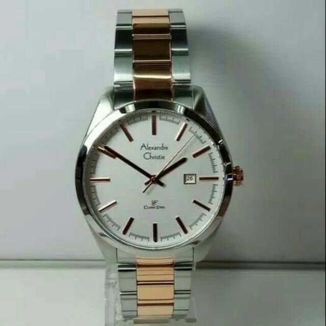 JAM TANGAN PRIA ALEXANDRE CHRISTIE AC 8560 SILVER GOLD