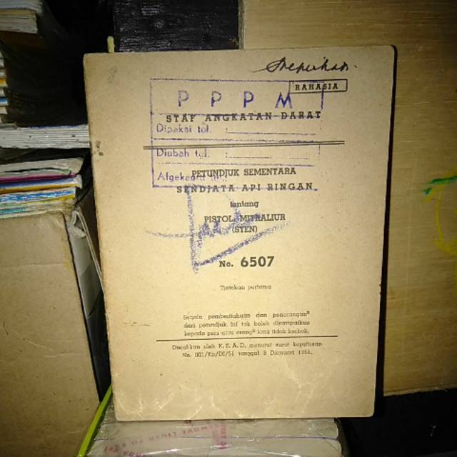 Petunjuk sementara senjata api tentang pistol mitra liur sten