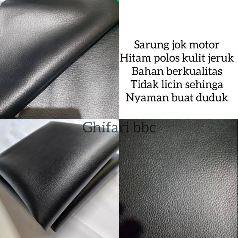 sarung jok motor hitam polos kulit jeruk berkualitas