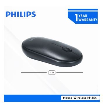 Mouse philips bluetooth wireless 2.4ghz optical 1600dpi 4d on off for office gaming pc laptop m-354 m354 spk7354